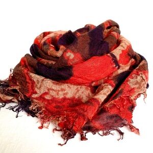 Large Lightweight Woven Wool Scarf